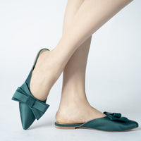 Monroe Bow Slides Emarald Green