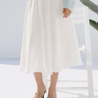 TwirlTide Skirt Pearl White