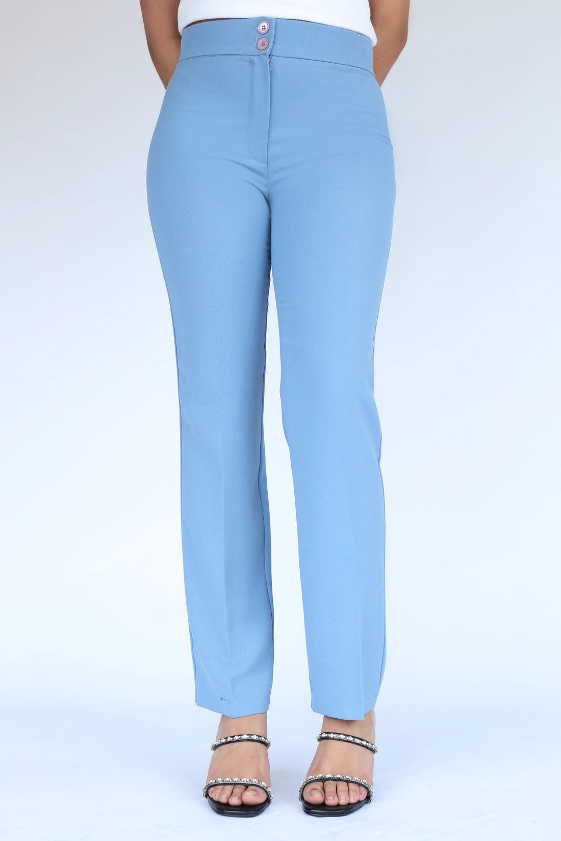 Zoe Straight Pants Ice Blue