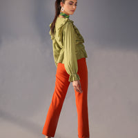 Matcha Frill Top Green
