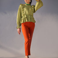 Matcha Frill Top Green