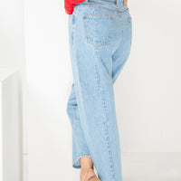 Sassy Original Mom Jeans High Waisted Light Blue
