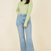 Payton Ribbed Turtleneck Green