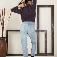 Clara Slim Fit High Waisted Jeans Denim Blue