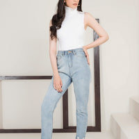 Mileys Sleeveless Turtleneck sweater White