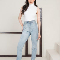 Mileys Sleeveless Turtleneck sweater White