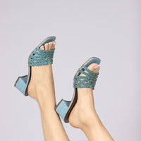 Omaha Heels Blue-Green