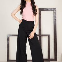 Liara Highneck Sleeveless Sweater Pink