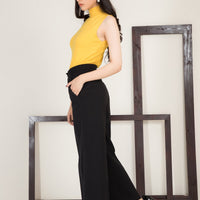 Liara Highneck Sleeveless Sweater Yellow