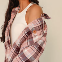 Brie Quilted Shacket pink