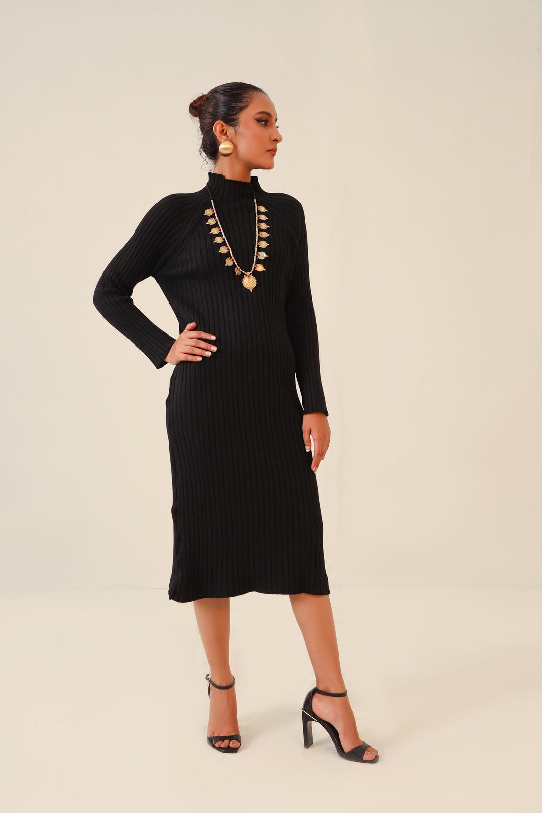 Sofia Sweater Dress Black