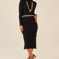 Sofia Sweater Dress Black