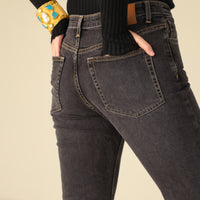 Crow Regular fit black denim