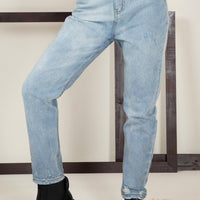 Clara Slim Fit High Waisted Jeans Denim Blue