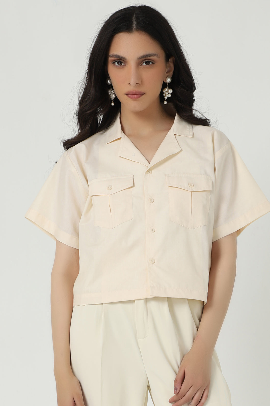 Cropbea Top Off-White