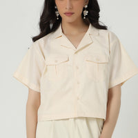 Cropbea Top Off-White