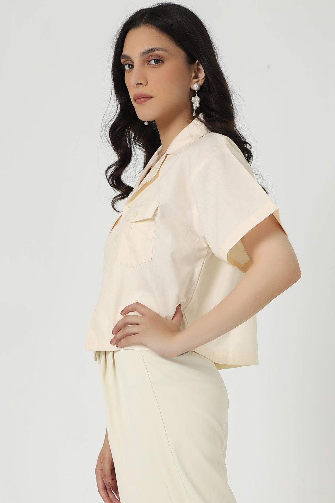 Cropbea Top Off-White