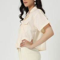 Cropbea Top Off-White