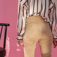 Kiyara flared boot cut Jeans Camel