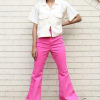 Kiyara flared boot cut Jeans Hot Pink