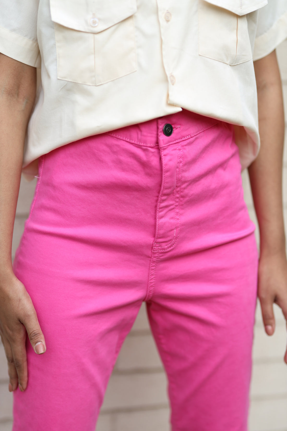 Kiyara flared boot cut Jeans Hot Pink