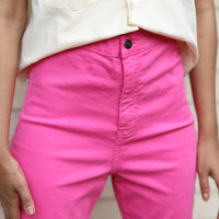 Kiyara flared boot cut Jeans Hot Pink