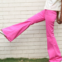 Kiyara flared boot cut Jeans Hot Pink