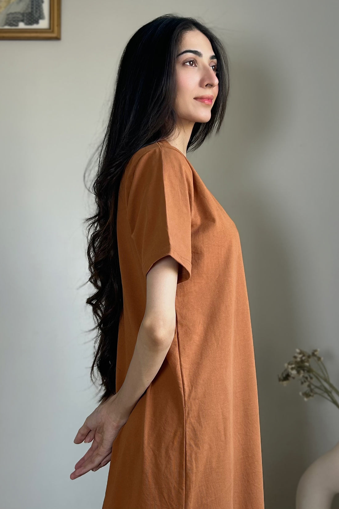 Kaira Shirt Dress Orange