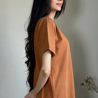 Kaira Shirt Dress Orange