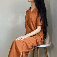 Kaira Shirt Dress Orange