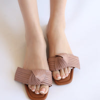 Riviera Bow Slides Pink