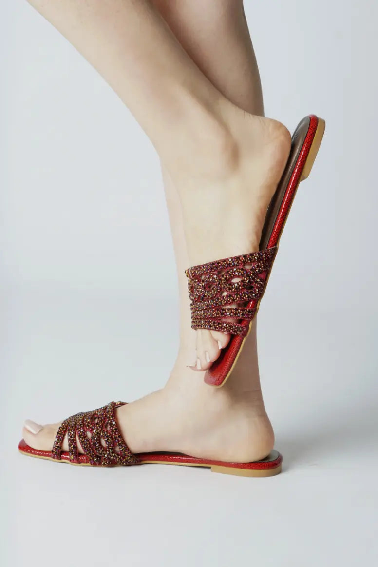 Omaha NEO Flats  scarlet Red