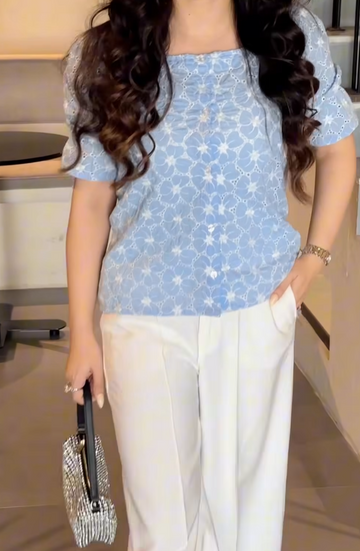 Dahlia Top Blue