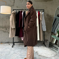 Vienna Teddy Coat Chocolate Brown