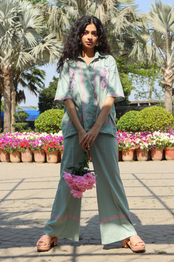 Rouge Block Printed Set Sage Green