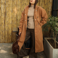 Cavallo Wollen Long Coat Camel
