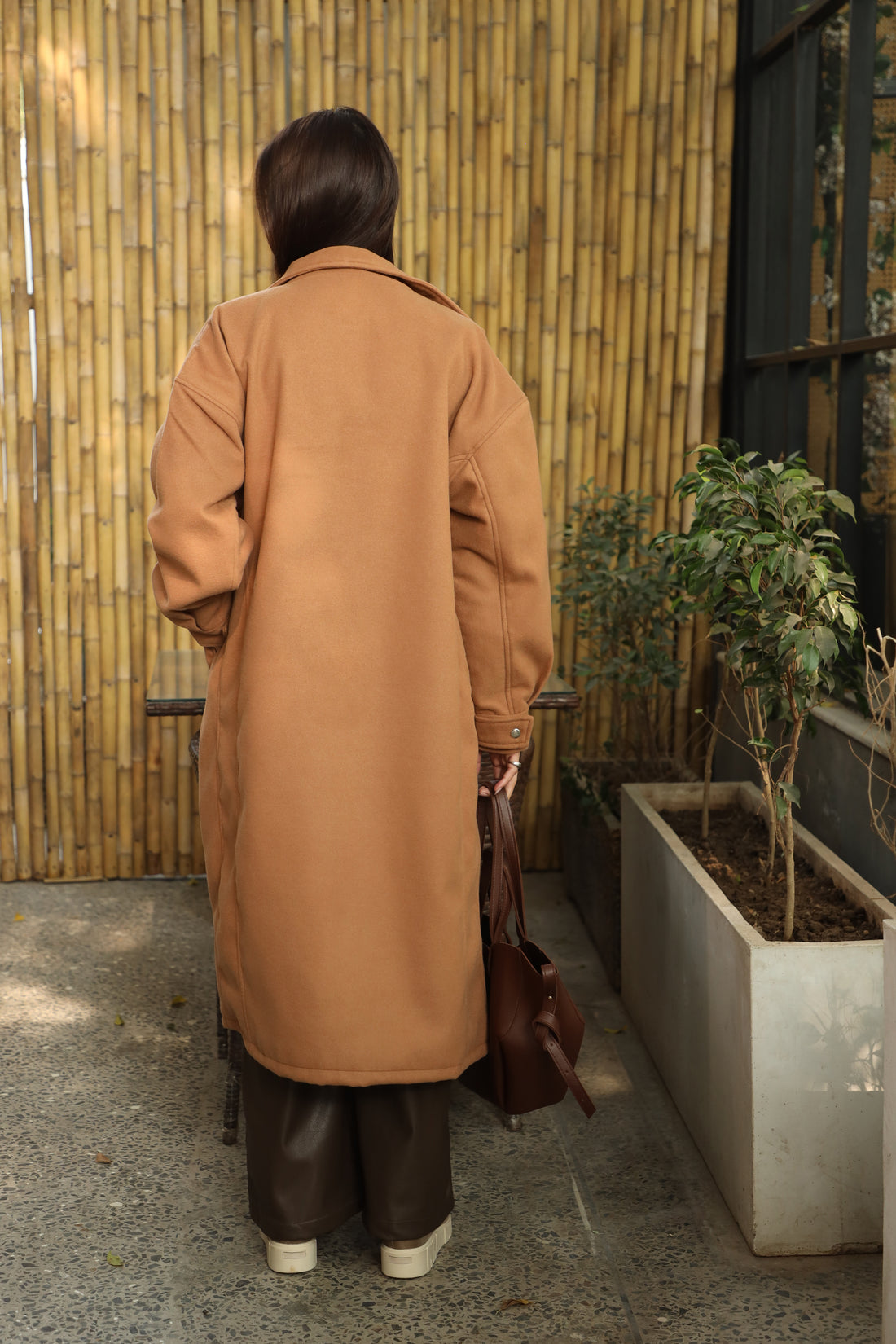Cavallo Wollen Long Coat Camel