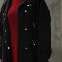 Cavallo Wollen Long Coat  Black