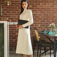 Frosted Mist Sweater Dress Pearl White