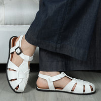 Kora Cage Sandal White
