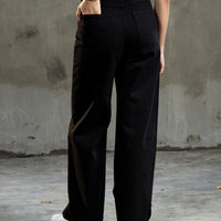 osaka wide leg jeans Black