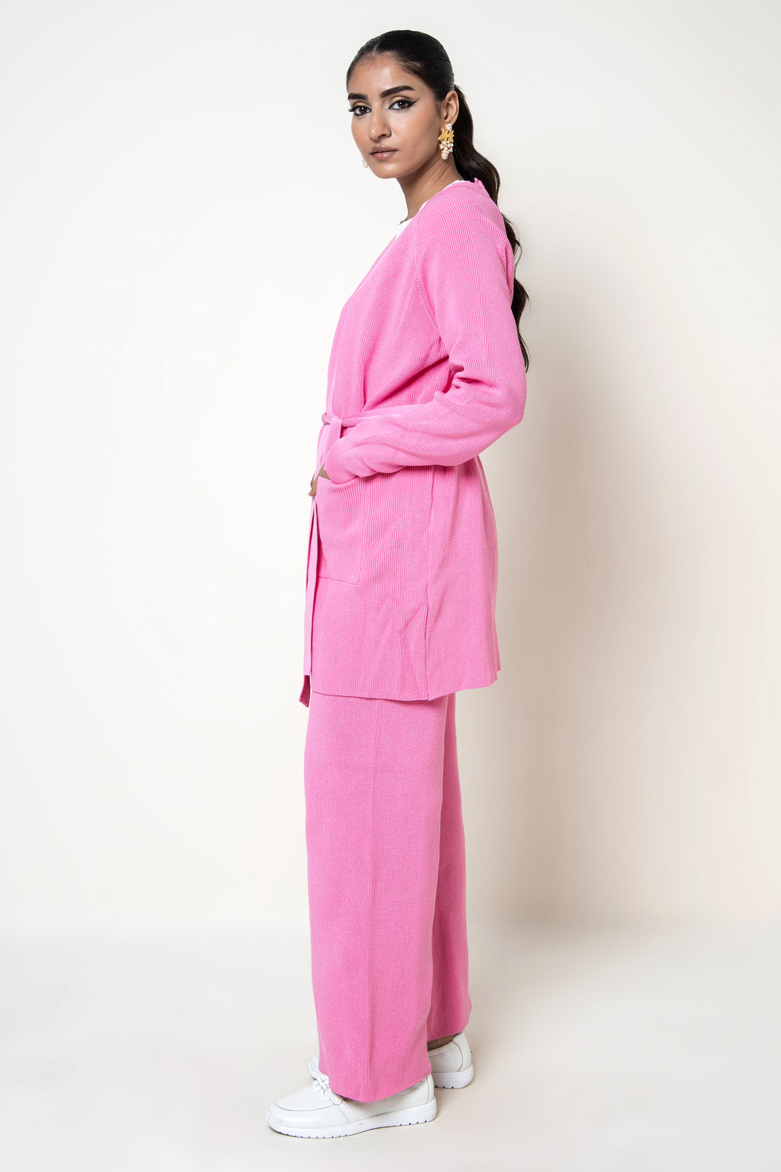 Minnesota Two pc Woolen Co-ord Set Pink