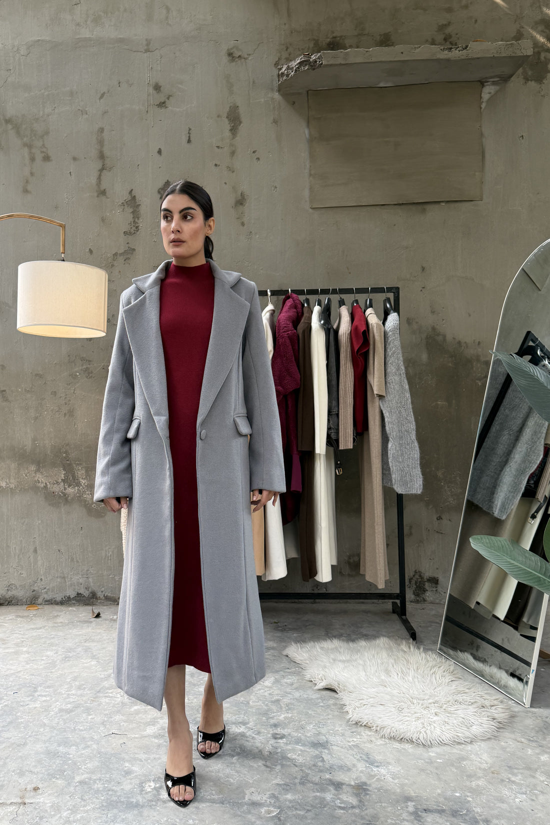 Levante Long Coat Grey