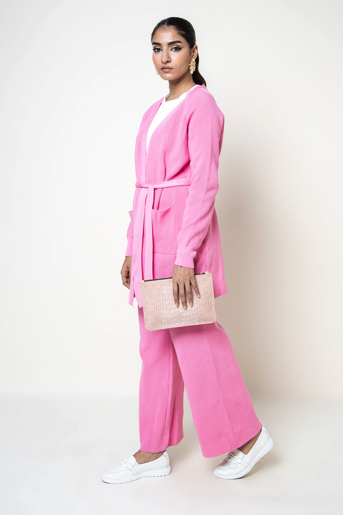 Minnesota Two pc Woolen Co-ord Set Pink