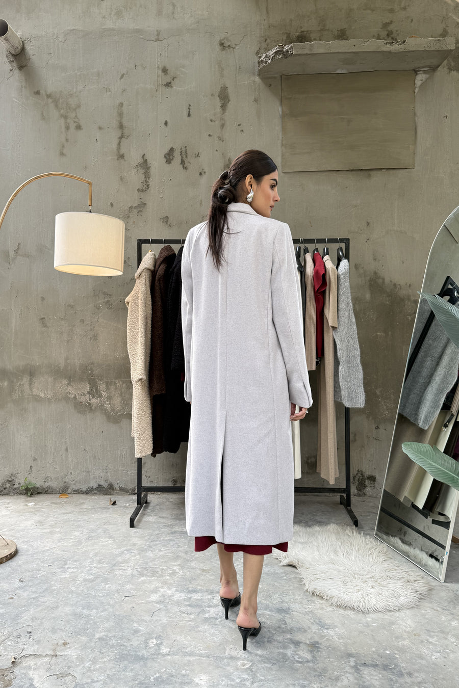 Levante Long Coat chalk Grey