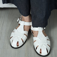 Kora Cage Sandal White ( Ship in 7 Days )