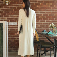 Frosted Mist Sweater Dress Pearl White
