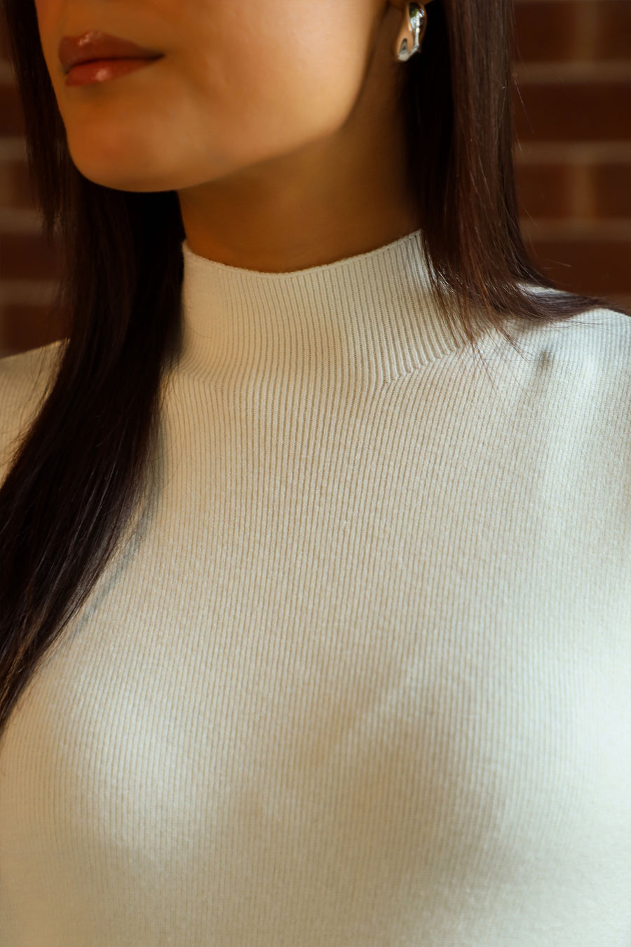 Frosted Mist Sweater Dress Pearl White