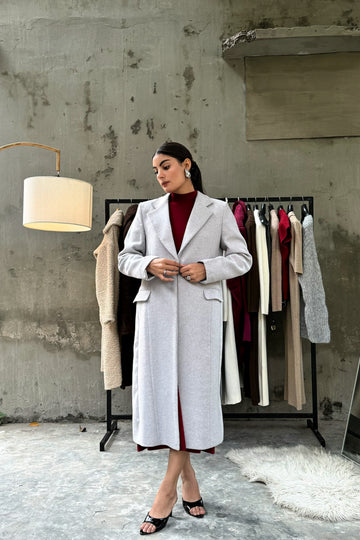 Levante Long Coat chalk Grey