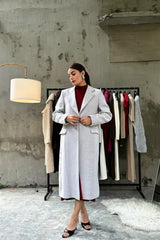 Levante Long Coat chalk Grey